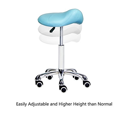 Grace&Grace Professional Saddle Stool Series Hydraulic Swivel Comfortable Ergonomic with Heavy Duty Metal Base for Clinic Dentist Spa Massage Salons Studio