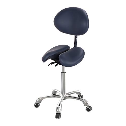 Master Massage Berkeley Ergonomic Split Seat Style Backrest Saddle Stool With Two Tilting Option In Royal Blue, 1count