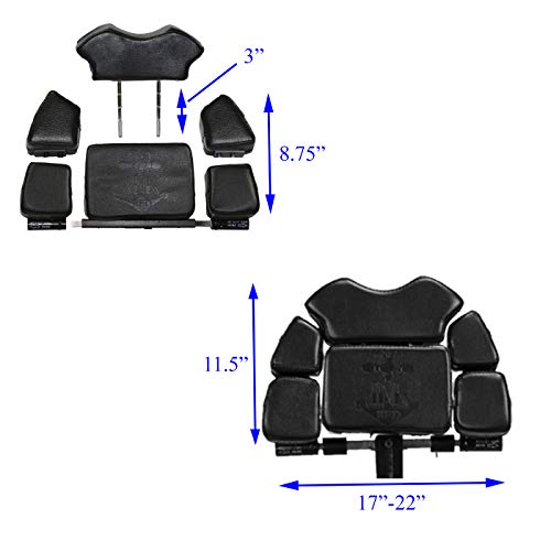 InkBed Patented Adjustable Ergonomic Chair Stool Chest Back Rest Support Tattoo Studio Equipment (Black)