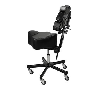 InkBed Patented Adjustable Ergonomic Chair Stool Chest Back Rest Support Tattoo Studio Equipment (Black)