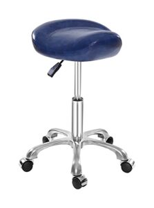 lilfurni saddle stool rolling chair,pneumatic height adjustment stool with wheels for salon,home,office