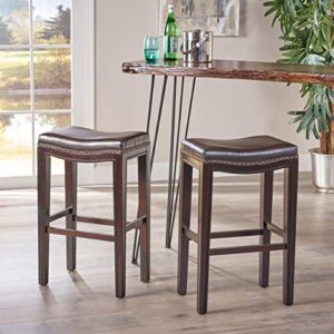 Christopher Knight Home Avondale Backless Bar Stools, 2-Pcs Set, Brown