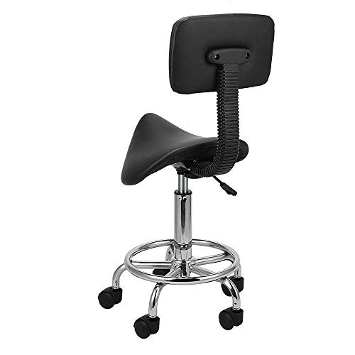 Adjustable Hydraulic Swivel Joint Saddle Stool spa Salon Rolling Chair with backrest