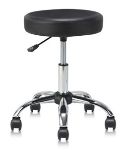 klasika rolling drafting stool chair with height adjustable base for office and massage spa medical salon tattoo beauty barber