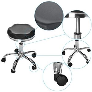 yomxl rolling swivel saddle stool with wheels height adjustable for salon spa ergonomic swivel chair