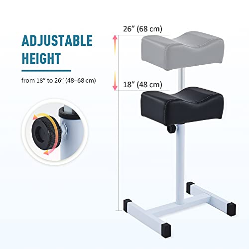 CO-Z Pedicure Foot Rest, Cushioned Adjustable Foot Stool and Pedicure Chair Stand, Manipedi Equipment for Nail Salons Homes and Portable Pedicure Stations, Salon Stool for Pro Pedicures Massage Tattoo