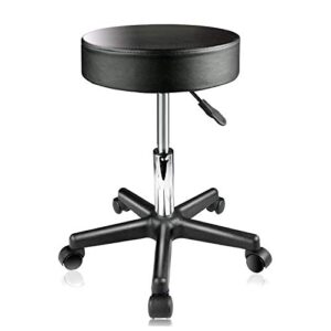 partysaving supportive adjustable hydraulic rolling swivel stool for massage and salon office facial spa medical tattoo chair cushion & wheels – extra large, apl1159