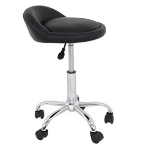 Adjustable Salon Stool Hydraulic Saddle Rolling Chair Tattoo Facial Massage Spa