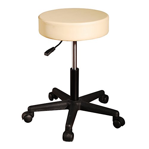 Master Massage Pneumatic Swivel, Rolling Stool Cream