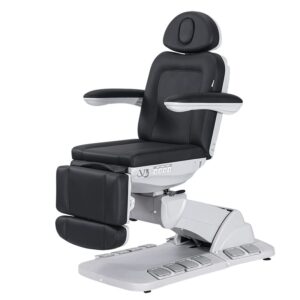spa source | pedali | swivel 4 motor facial bed | medical grade | electric powered exam table | facial chair | exam chair table | hydraulic treatment chair | equipment 2246eb | rotation | (black)