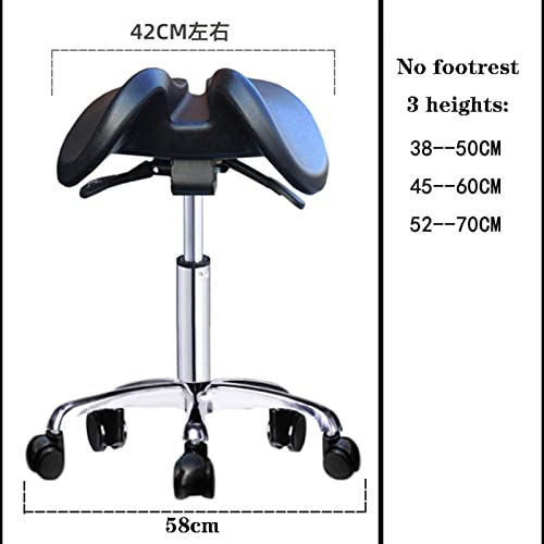 oiakus Adjustable Ergonomic Saddle Stool, Hydraulic Heavy-Duty Swivel Salon Stool, Dental Chair Stool with NO Pedal, Lift Chair Work Chair for Dental Lab Salon Massage Studio Office