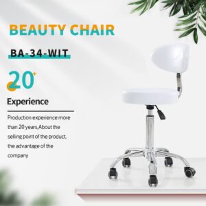 TATARTIST Tattoo Stool Massage Saddle Chair Adjustable Hydraulic 360° Rotating Medical Spa Beauty Salon Stools Bar Boss Office Artist Workbench Chairs with Rolling Wheels Backrest (Black)