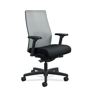 hon ignition 2.0 ergonomic office chair mesh back computer desk chair – synchro-tilt recline, lumbar support, swivel wheels, comfortable for long hours in home office & task work, executive – grey
