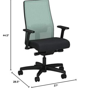 HON Ignition 2.0 Ergonomic Office Chair Mesh Back Computer Desk Chair - Synchro-Tilt Recline, Lumbar Support, Swivel Wheels, Comfortable for Long Hours in Home Office & Task Work, Executive - Grey