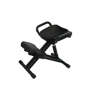 master massage multifunctional ergonomic kneeling posture chair, adjustable angle stool for home office, black