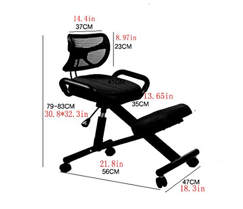 Kneeling Chairs Posture Helps Prevent Coccyx Pain Ergonomic with Handle Cushions Designed Posture with an Angled Office Seat Helps Prevent Coccyx Pain