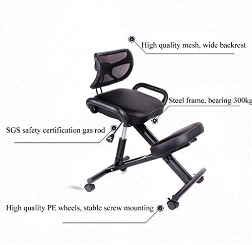 Kneeling Chairs Posture Helps Prevent Coccyx Pain Ergonomic with Handle Cushions Designed Posture with an Angled Office Seat Helps Prevent Coccyx Pain