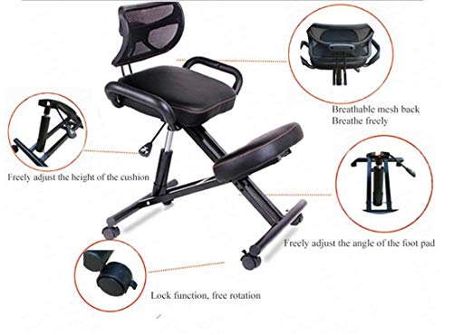 Kneeling Chairs Posture Helps Prevent Coccyx Pain Ergonomic with Handle Cushions Designed Posture with an Angled Office Seat Helps Prevent Coccyx Pain