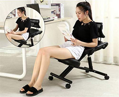 Kneeling Chairs Posture Helps Prevent Coccyx Pain Ergonomic with Handle Cushions Designed Posture with an Angled Office Seat Helps Prevent Coccyx Pain