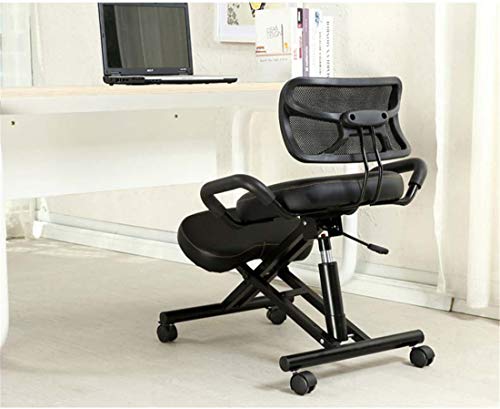 Kneeling Chairs Posture Helps Prevent Coccyx Pain Ergonomic with Handle Cushions Designed Posture with an Angled Office Seat Helps Prevent Coccyx Pain