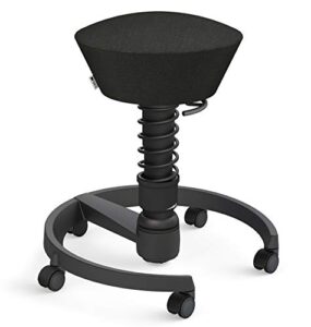 aeris swopper air new edition ergonomic stool with castors – dynamic office chair for a healthy back – office stool and seat trainer – 17.7-23.2″ spring strut type standard