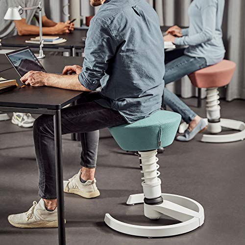 aeris Swopper Air New Edition Ergonomic Stool with castors - Dynamic Office Chair for a Healthy Back - Office Stool and seat Trainer - 17.7-23.2" Spring strut Type Standard