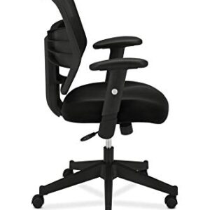 HON Prominent High Back Work Mesh Computer Chair for Office Desk, (HVL531), Swivel-Tilt, Black Fabric