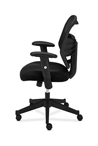 HON Prominent High Back Work Mesh Computer Chair for Office Desk, (HVL531), Swivel-Tilt, Black Fabric