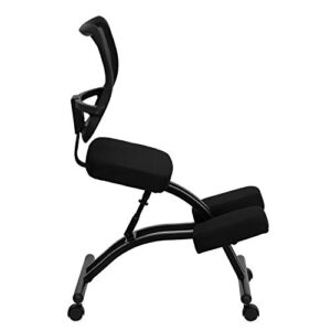 Flash Furniture Mobile Ergonomic Kneeling Office Chair with Black Mesh Back