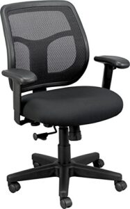 eurotech seating apollo midback swivel chair, black