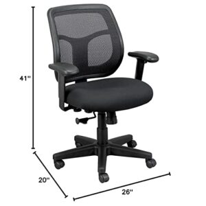 Eurotech Seating Apollo Midback Swivel Chair, Black