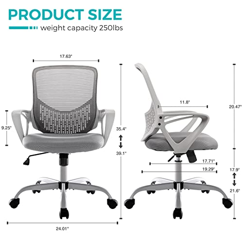 Ergonomic Office Chair Mesh Back Office Desk Chair Computer Chair Mid Back Task Chair for Home Office Gaming