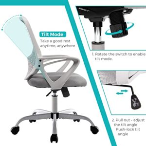 Ergonomic Office Chair Mesh Back Office Desk Chair Computer Chair Mid Back Task Chair for Home Office Gaming