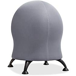 safco products 4750gr zenergy ball chair, gray, low profile, active seating