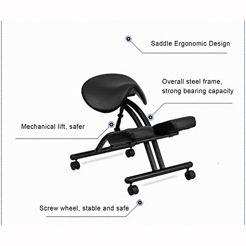 JCHHOME Ergonomic Kneeling Chair, Fully Adjustable Mobile Office Seating Improve Posture to Relieve Neck & Back Pain Easy Assembly Use in Home, Office, or Classroom,Green
