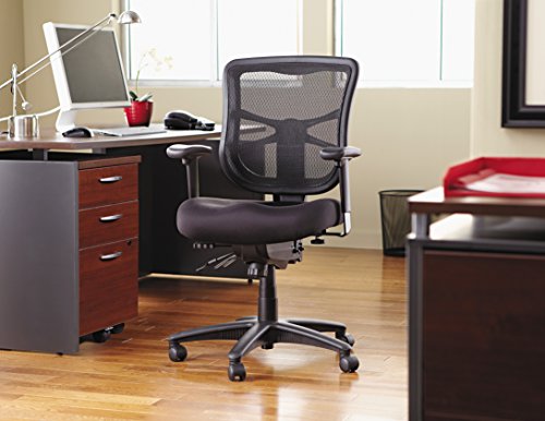 Alera ALEEL42ME10B Alera Elusion Series Mesh Mid-Back Multifunction Chair, Black