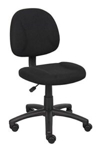 boss office products nylon black boss office deluxe posture chair, 25″ w x 25″ d x 35-40″ h
