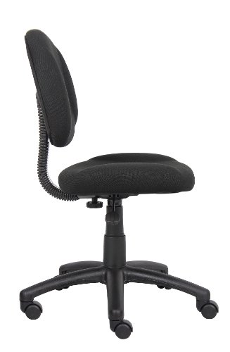 Boss Office Products Nylon Black Boss Office Deluxe Posture Chair, 25" W x 25" D x 35-40" H