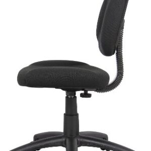 Boss Office Products Nylon Black Boss Office Deluxe Posture Chair, 25" W x 25" D x 35-40" H