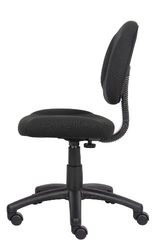 Boss Office Products Nylon Black Boss Office Deluxe Posture Chair, 25" W x 25" D x 35-40" H