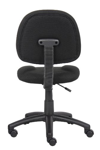 Boss Office Products Nylon Black Boss Office Deluxe Posture Chair, 25" W x 25" D x 35-40" H