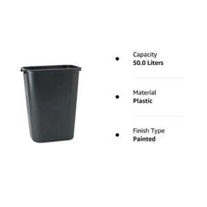 Hefty Touch-Lid 13.3-Gallon Trash Can, Black, Holds 13.3 Gallons and 50 Liters