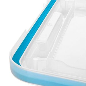 Sterilite 54 Quart Clear Plastic Stackable Storage Container Box Bin with Air Tight Gasket Seal Latching Lid Long Term Organizing Solution, 8 Pack