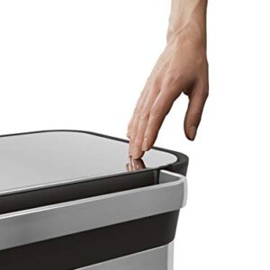 Joseph Joseph 30030 Intelligent Waste Titan Trash Can Compactor, 8 gallon / 30 liter, Stainless Steel