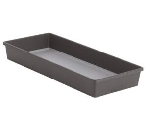 madesmart classic 15.5″ x 6.6″ bin – granite | classic collection | multi-purpose storage organizer | soft-grip lining and non-slip rubber feet bpa-free, model number: 29656
