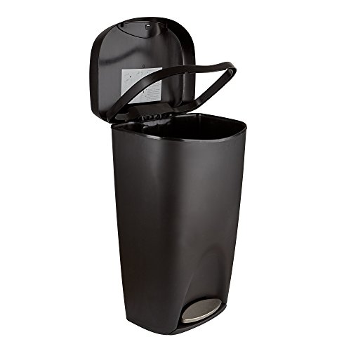 Umbra 084200-047 Brim Step On Trash Can, Black, 13 Gallon