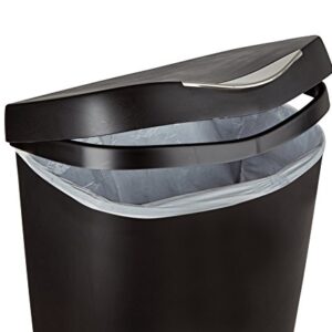 Umbra 084200-047 Brim Step On Trash Can, Black, 13 Gallon