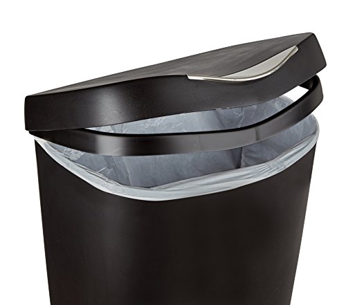 Umbra 084200-047 Brim Step On Trash Can, Black, 13 Gallon