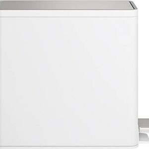 Kohler 20957-STW Trash Bin, 2.5 Gallon, White with Stainless Steel