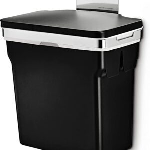 simplehuman 10 Liter / 2.6 Gallon In-Cabinet Trash Can Heavy-Duty Steel Frame, Black